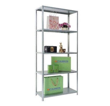 ESTANTE METALBREIN MB1657530 METÁLICO 5 REPISAS GALVANIZADO 165 X 75 X 30 CM - 2