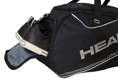 BOLSO DEPORTIVO HEAD NYLON NEGRO PLATA NEW COMBAT 55 - 4