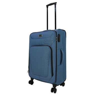MALETA BLANDA TELA MADRID M AZUL FRIO HEAD - 1