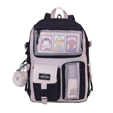 MOCHILA MUJER FUSION BLOCK NEGRO BLANCO HEAD - 2