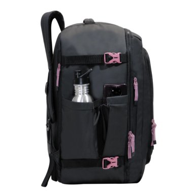 MOCHILA DE VIAJE AROUND REVERSE NEGRO MALVA CALIDAD HEAD - 6