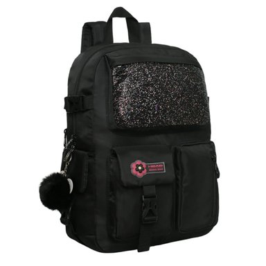 MOCHILA MUJER KAWAII FUSION GLITTER NEGRO HEAD - 1
