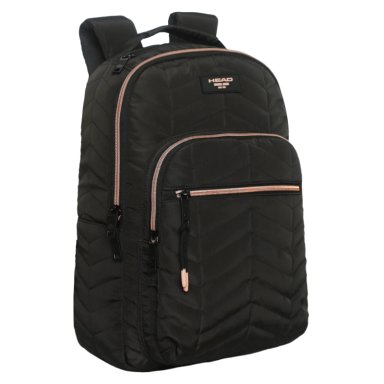 MOCHILA MUJER MICROFIBRA IMPREZA NEGRO ROSE GOLD HEAD - 1