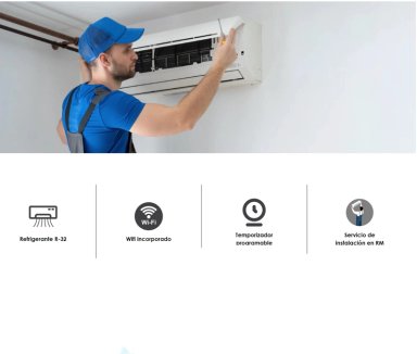 AIRE ACONDICIONADO SPLIT MURO 18000 BTU FRIO/CALOR INVERTER - 4