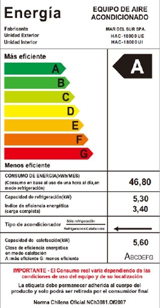 AIRE ACONDICIONADO SPLIT MURO 18000 BTU FRIO/CALOR INVERTER - 6
