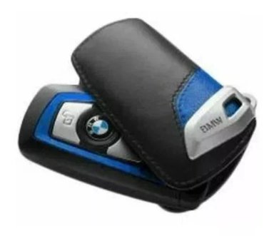 LLAVERO ESTUCHE ORIGINAL BMW NEGRO CON AZUL - 1