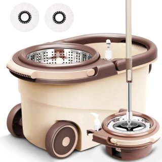 MOPA CRUSEC TRAPEADOR GIRATORIA 360 CETRIFUGADORA ACERO REMOVIBLE CAFE - 1