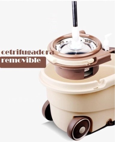 MOPA CRUSEC TRAPEADOR GIRATORIA 360 CETRIFUGADORA ACERO REMOVIBLE CAFE - 3