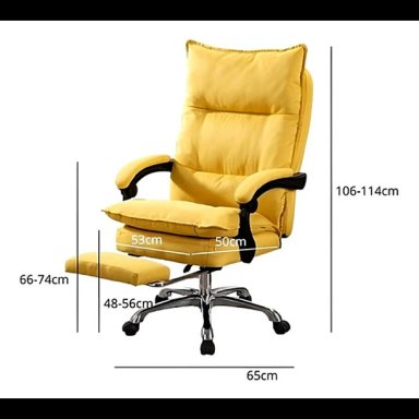 SILLA JEFE DE TELA OFICINA CON REPOSAPIÉS - 2
