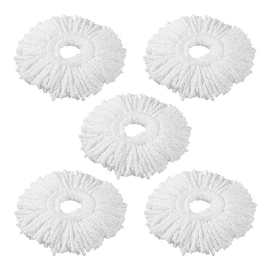 PACK 5 REPUESTOS CABEZAL MOPA GIRATORIA 360° TRAPEADOR BLANCO - 2