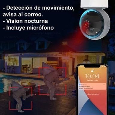 Cámara Seguridad 360° De Alta Calidad 1080p Visión Nocturna - 8