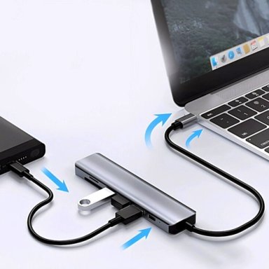 ADAPTADOR 7 EN 1 ENTRADA TIPO C 4K HDMI MAC WINDOWS - 2