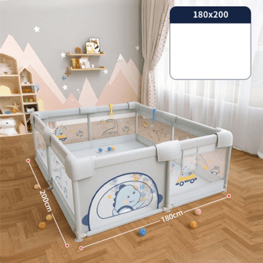 CORRAL CRUSEC GRIS CENTRO JUEGO 2 X 1.8 M PORTÁTIL BEBÉS Y NIÑOS - 2