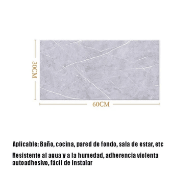 PACK 50 LAMINAS AUTOADHESIVAS PARED MARMOL PVC IMPERMEABLE - 3