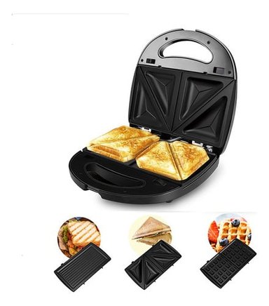 SANDWICHERA CRUSEC 3 EN 1 MULTIUSO DESAYUNO, TOSTADAS, WAFFLES - 1