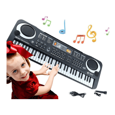 Piano Teclado Electrónico Digital 61 Teclas Con Micrófono - 1