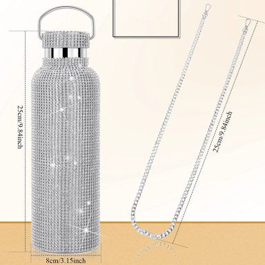 TERMO BOTELLA DISEÑO DIAMANTES 500ML PORTATIL TERMICA - 3