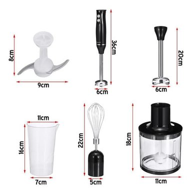 Batidora De Mano 4 En 1 Con Cuchillas Extraibles 500w - 6