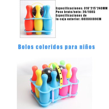 JUEGO DE BOWLING DE PLÁSTICO PARA NIÑOS 10 PINES + 2 PELOTAS - 5
