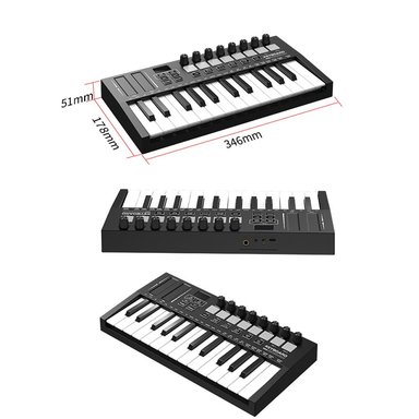 TECLADO CRUSEC MIDI 25 TECLAS CONTROLADOR MUSICAL PIANO USB - 4