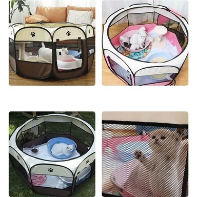 CORRAL CRUSEC CORRAL BLANCO NIDO PLEGABLE PARA MASCOTAS CASA IMPERMEABLE XL - 2