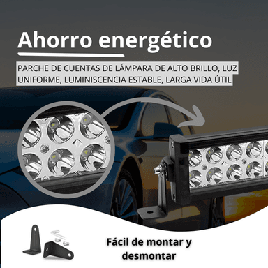 LUZ LED CRUSEC BARRA FOCOS AUTOS Y CAMIONETAS NEBLINERO 120W - 2