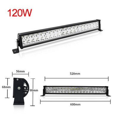 LUZ LED CRUSEC BARRA FOCOS AUTOS Y CAMIONETAS NEBLINERO 120W - 4