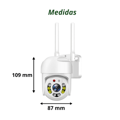 CÁMARA CRUSEC PTZ SEGURIDAD SMART HD WI-FI 360 EXTERIOR INTERIOR - 4