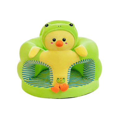 ASIENTO CRUSEC BEBÉ ACOLCHADO PELUCHE SEGURIDAD ANTICAIDA VERDE - 1