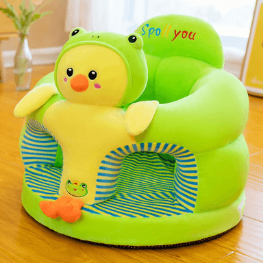 ASIENTO CRUSEC BEBÉ ACOLCHADO PELUCHE SEGURIDAD ANTICAIDA VERDE - 2