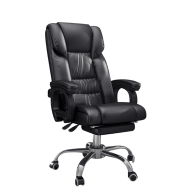 SILLÓN EJECUTIVO DE CUERO PU RECLINABLE REPOSAPIÉS RECLINABLE - 1