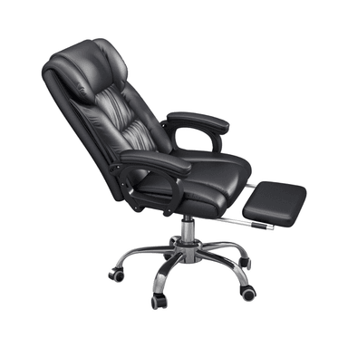 SILLÓN EJECUTIVO DE CUERO PU RECLINABLE REPOSAPIÉS RECLINABLE - 2