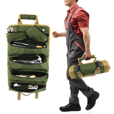 BOLSO ORGANIZADOR HERRAMIENTAS ENRROLLABLE DE 5 ESTUCHES - 1