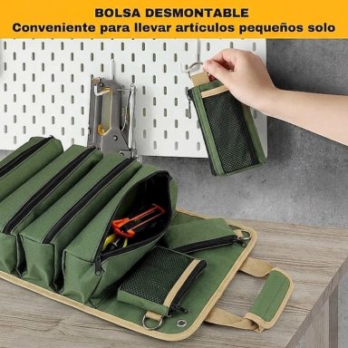 BOLSO ORGANIZADOR HERRAMIENTAS ENRROLLABLE DE 5 ESTUCHES - 4