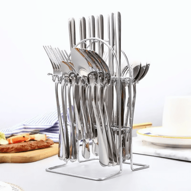 SET DE 24 CUBIERTOS DE ACERO INOXIDABLE DELUXE - 2