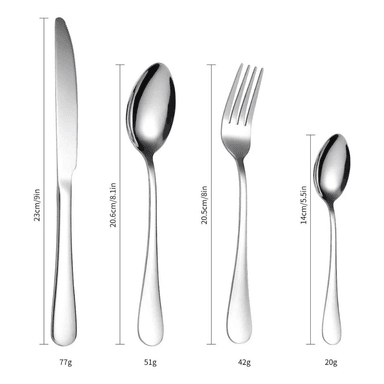 SET DE 24 CUBIERTOS DE ACERO INOXIDABLE DELUXE - 3