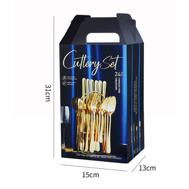 SET DE 24 CUBIERTOS DE ACERO INOXIDABLE DELUXE - 4