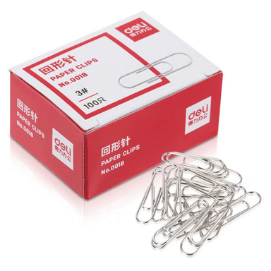 CLIPS PARA PAPEL CAJA DE 100 PIEZAS DELI - 1