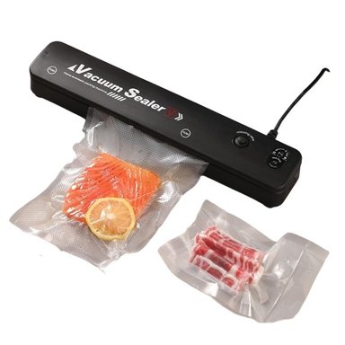 MAQUINA SELLADORA AL VACÍO ALIMENTOS SELLADOR NEGRO BOLSAS - 1