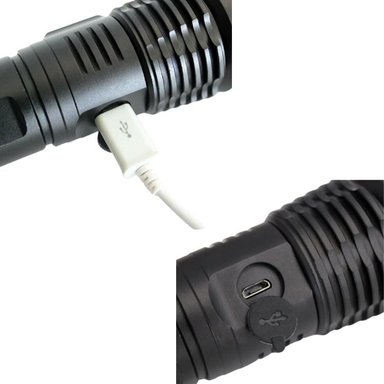 LINTERNA LED 50W TACTICA RECARGABLE USB - 5