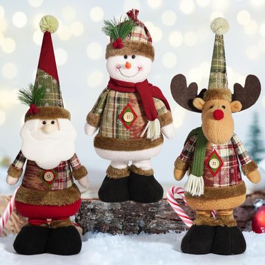 SET 3 ADORNOS NAVIDEÑOS MUÑECOS EXTENSIBLES - 5