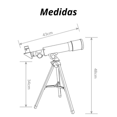 TELESCOPIO ASTRÓNOMICO MONOCULAR CON TRIPODE F36050 - 3