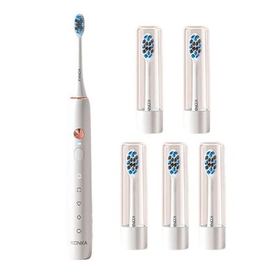 CEPILLO DE DIENTES ELÉCTRICO CON 5 CABEZAS DE REPUESTO - BLANCO - 1