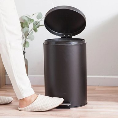 PAPELERA 8 LITROS ELEGANTE CON PEDAL BASURERO OFICINA BAÑO - 2