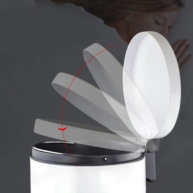 PAPELERA 8 LITROS ELEGANTE CON PEDAL BASURERO OFICINA BAÑO - 6