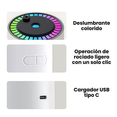 HUMIDIFICADOR USB CON PROYECCIÓN LUZ CIELO ESTRELLAS PORTÁTIL - 2