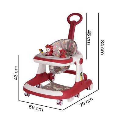 ANDADERA CAMINADORA DE BEBÉ MULTIFUNCIONAL ANTICAIDA UNISEX - 2