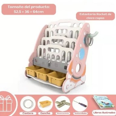 ESTANTERIA ORGANIZADORA LIBRERO Y JUGUETES NIÑOS INFANTIL - 2