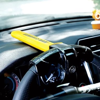 TRABA VOLANTE BLOQUEO ANTIRROBO SEGURIDAD AUTOS CON LLAVE - 5