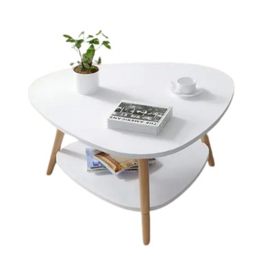 MESA CENTRO TRIANGULAR 60X60X42CM DECORACION NORDICA MODERNA - 1